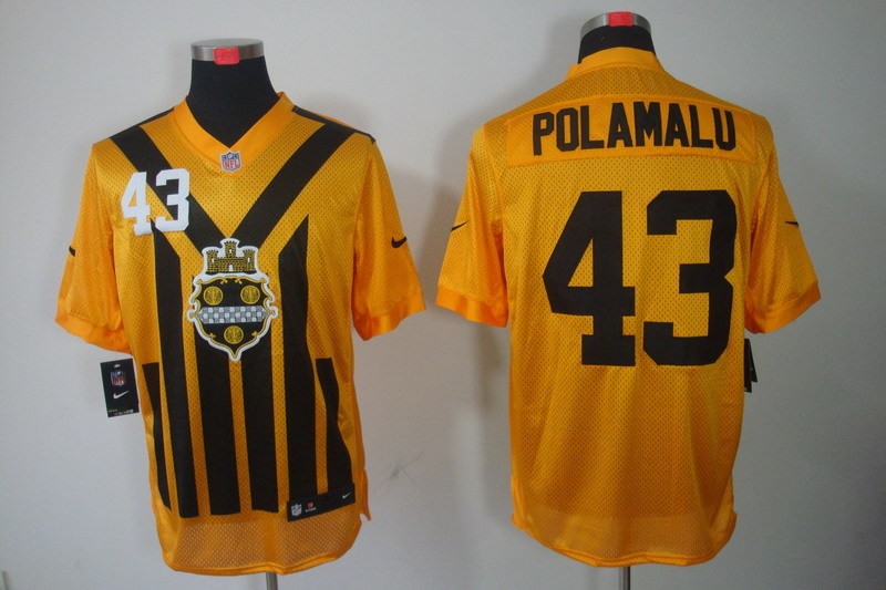 Men 2025 Pittsburgh Steelers #43 Polamalu yellow Nike Limited NFL Jersey